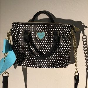 Betsy Johnson polka dot cross body